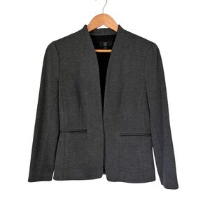 J. Crew 365 Gray Notch Lapel Collarless Blazer Jacket Womens Size 6